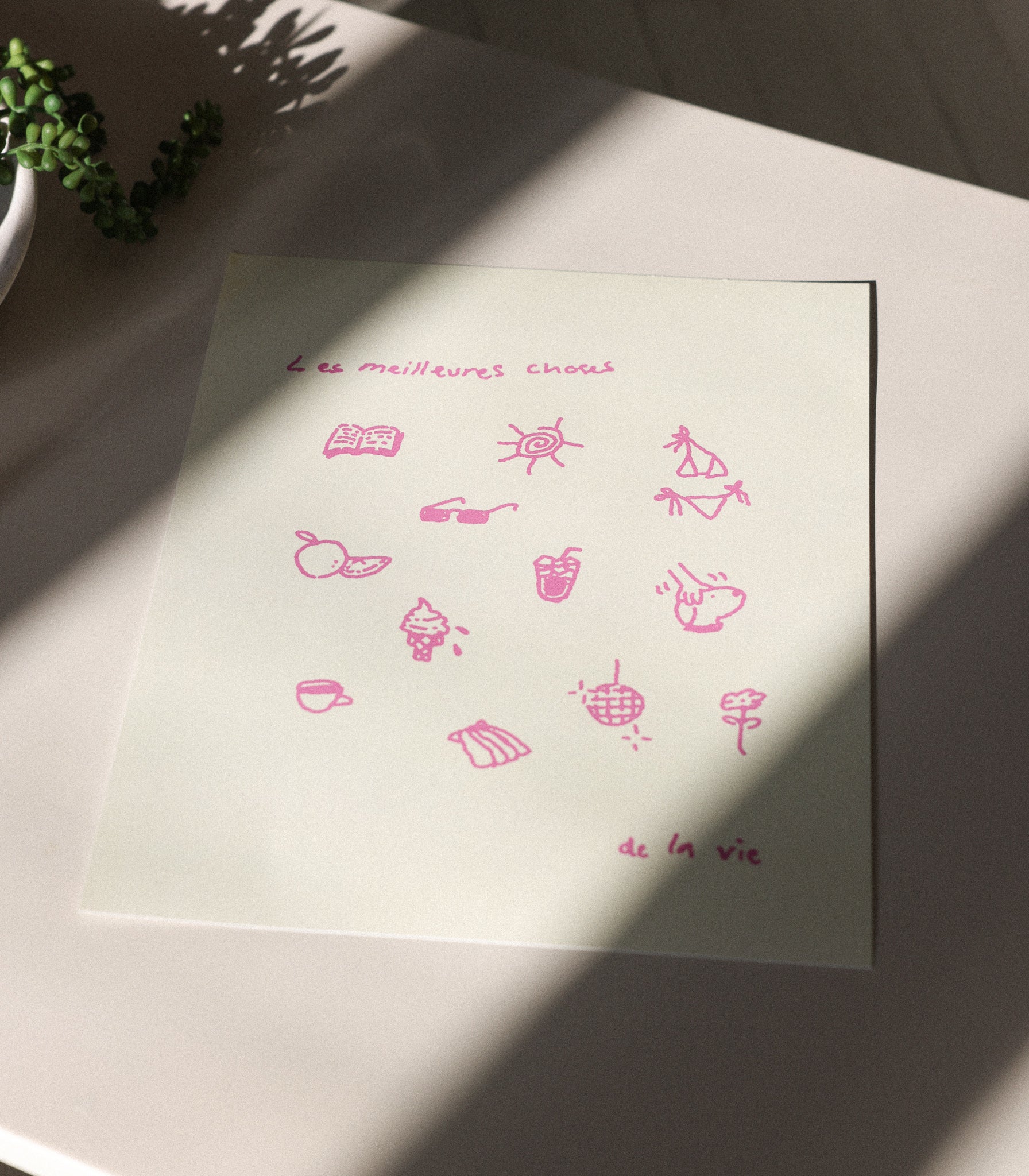 Affiche Othersea | Les Meilleures Choses - Jaune & Rose