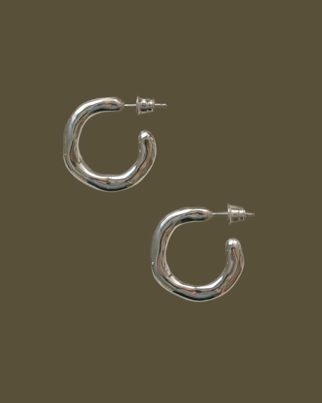 Boucles d'oreilles en Argent sterling | Cerceaux de côte