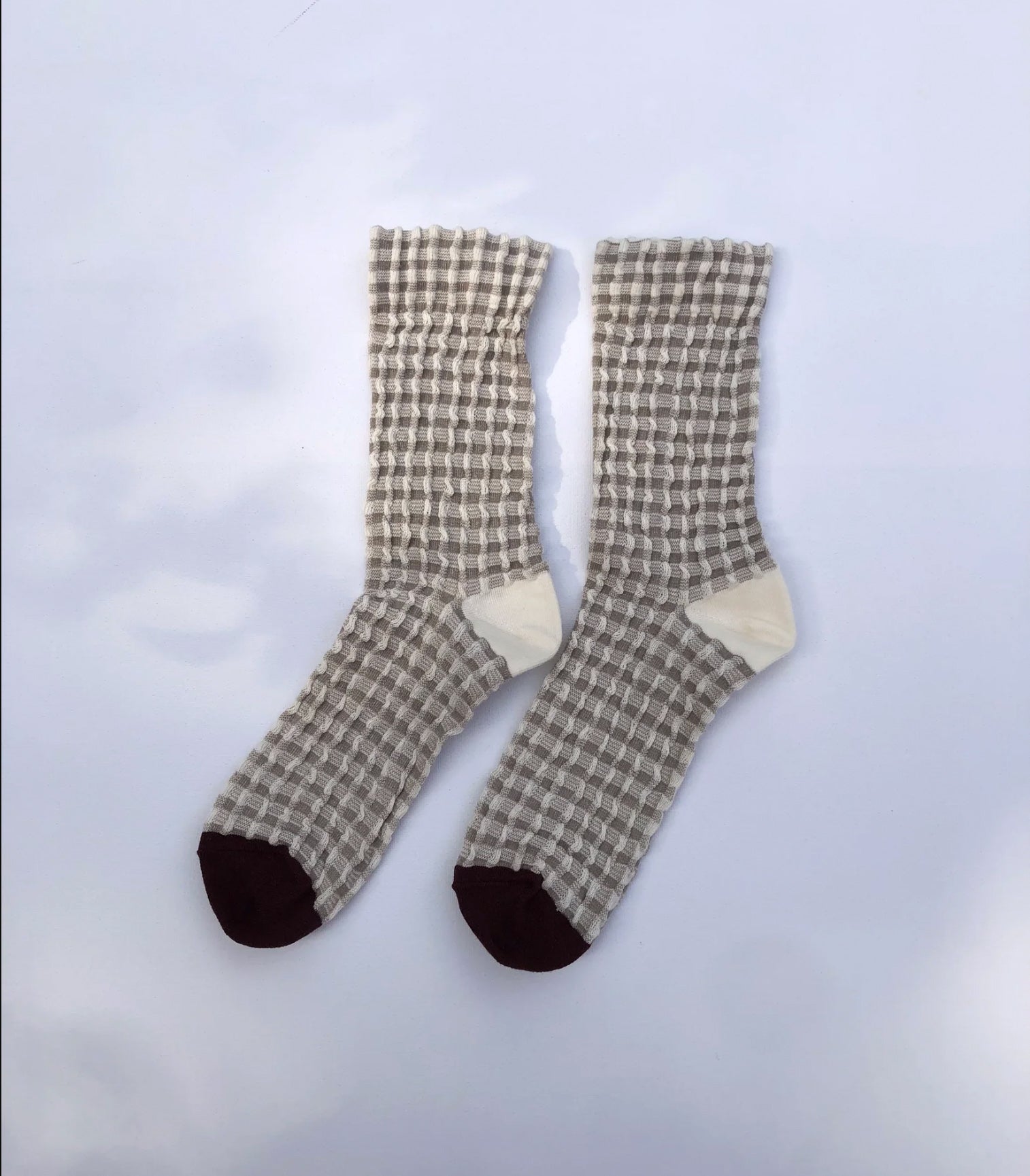 Chaussettes Gauffrées - Crème