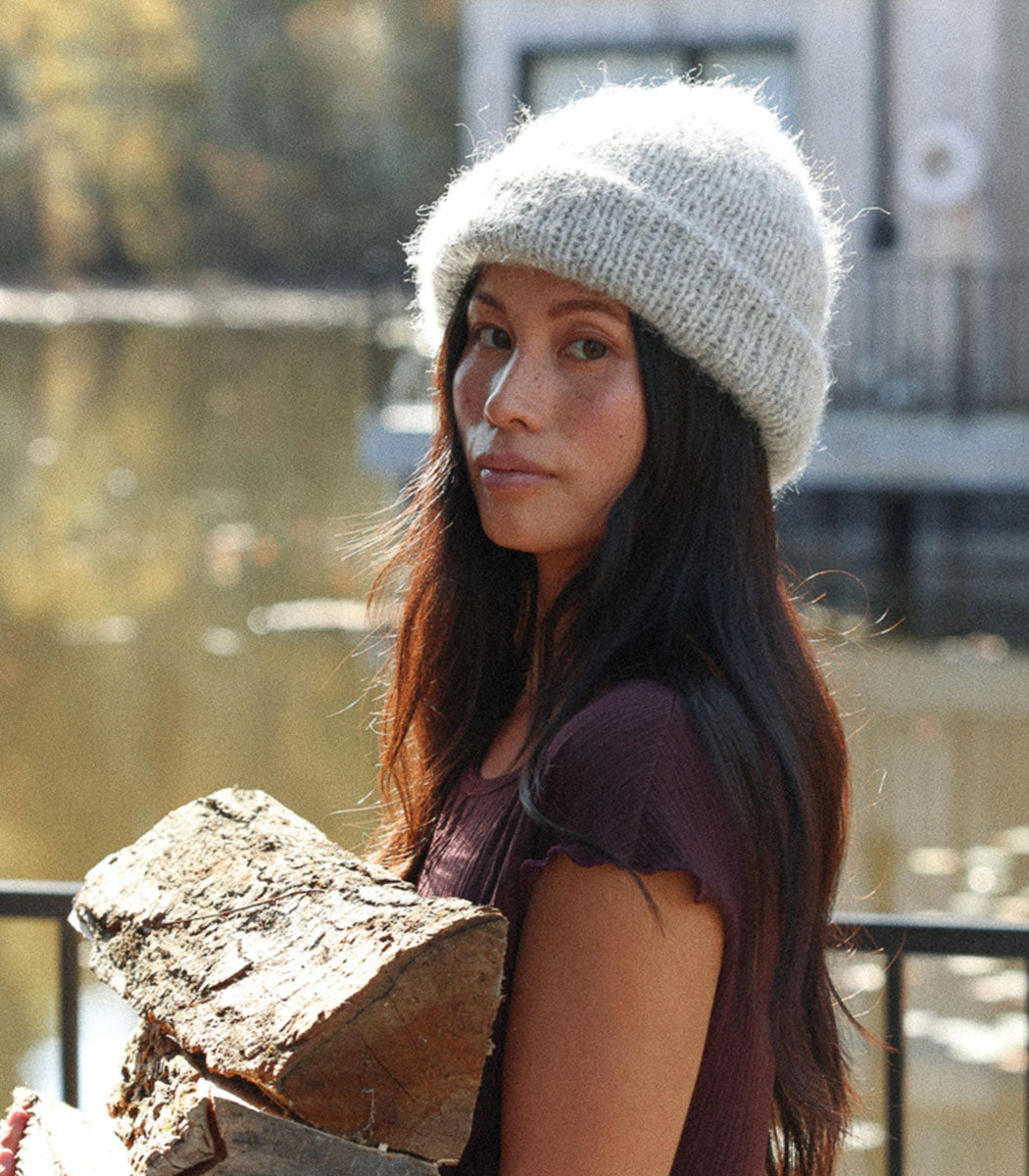 Tuque ALPAGA Fluffy | HEATHER GREY - Raphi Tricote x Othersea