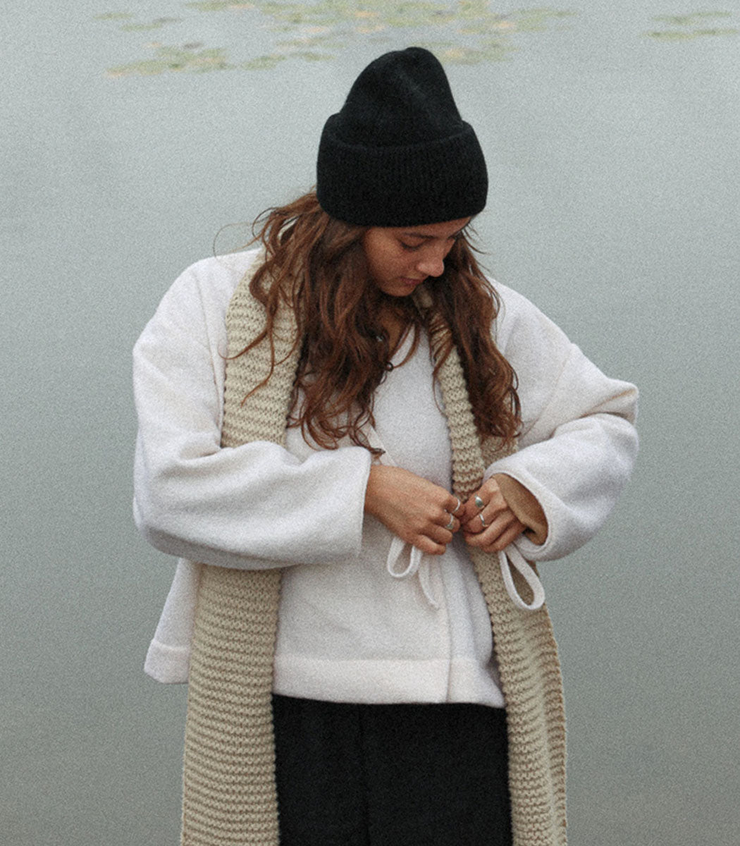 Tuque Laine Angora - Black