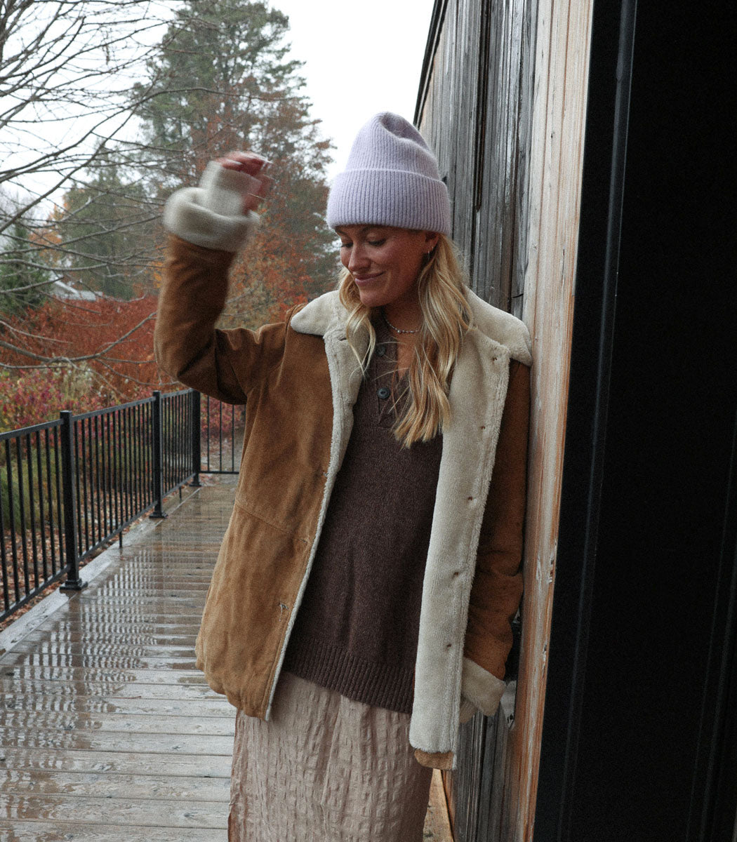 Tuque Laine Angora - Lila