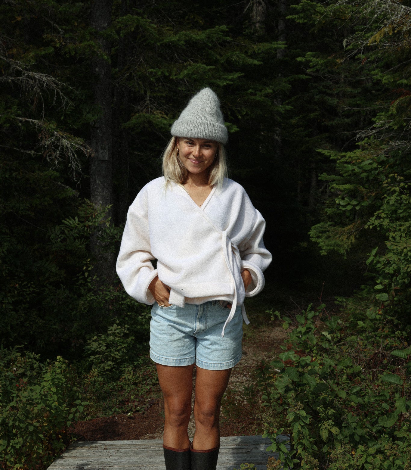 Cardigan cache-coeur en Mérinos | ALBURY - NUAGE