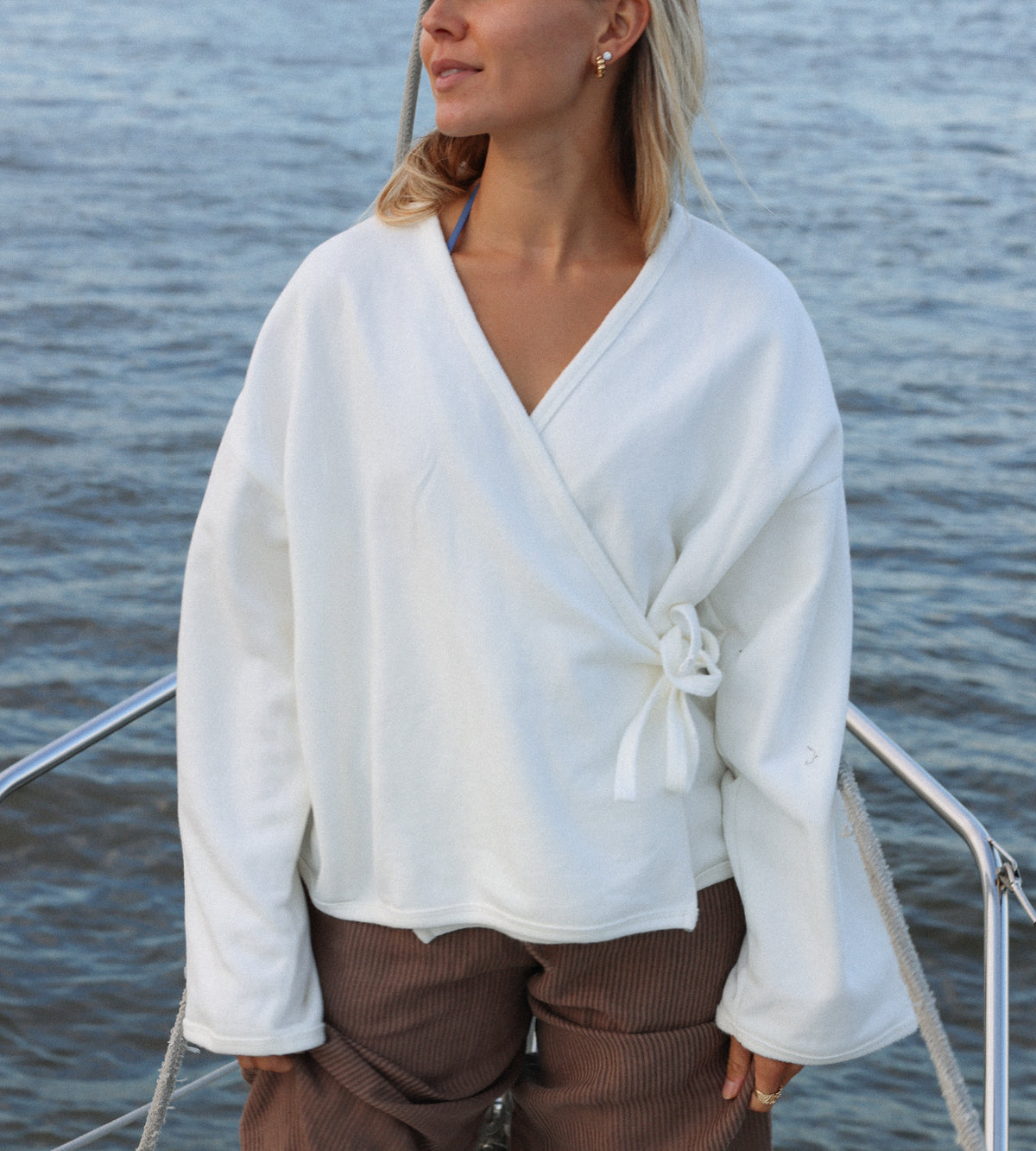 Organic cotton Wrap cardigan | ALBURY - MAGUERITE