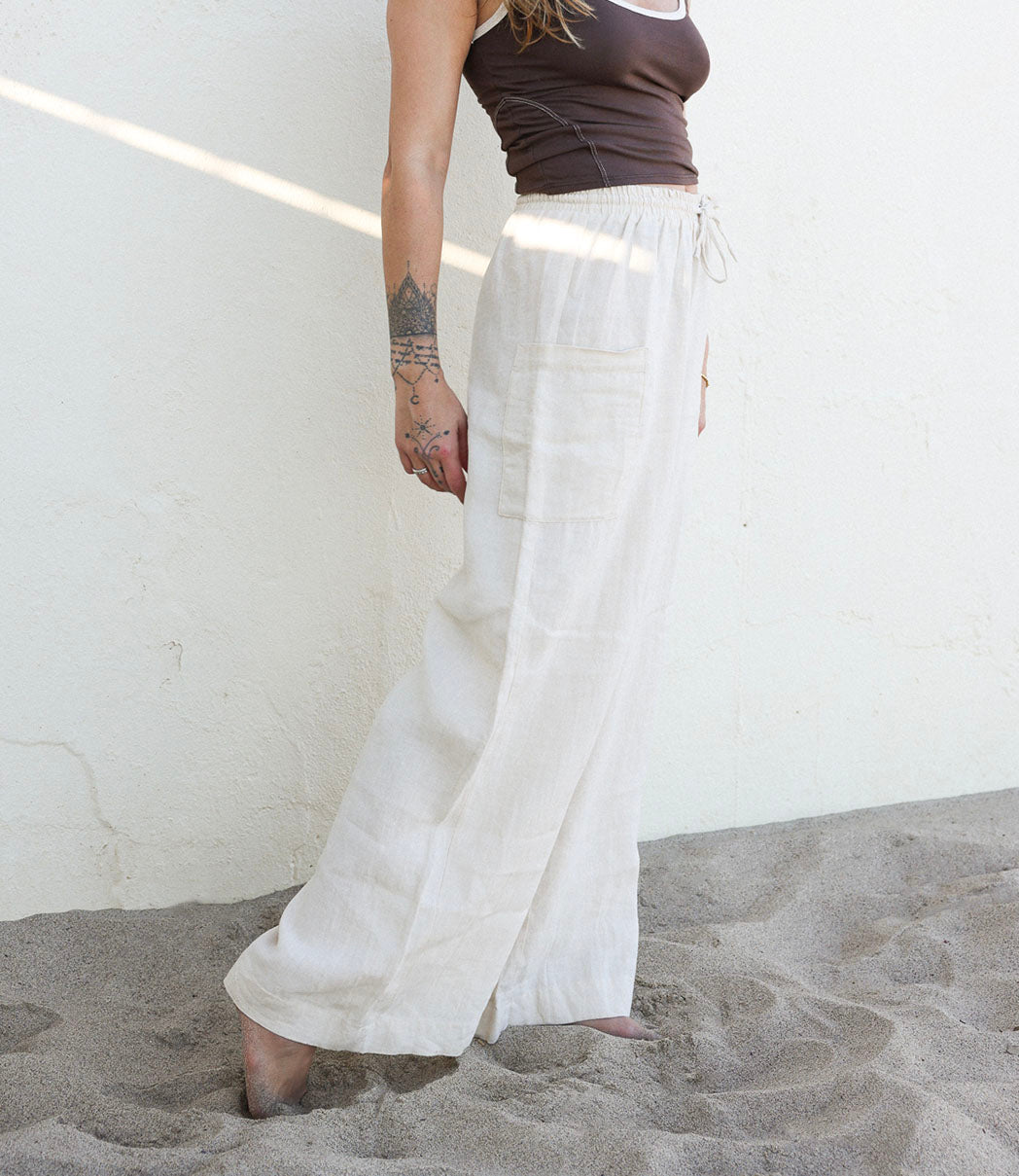 Pantalon en lin | MALENDURE - BLÉ