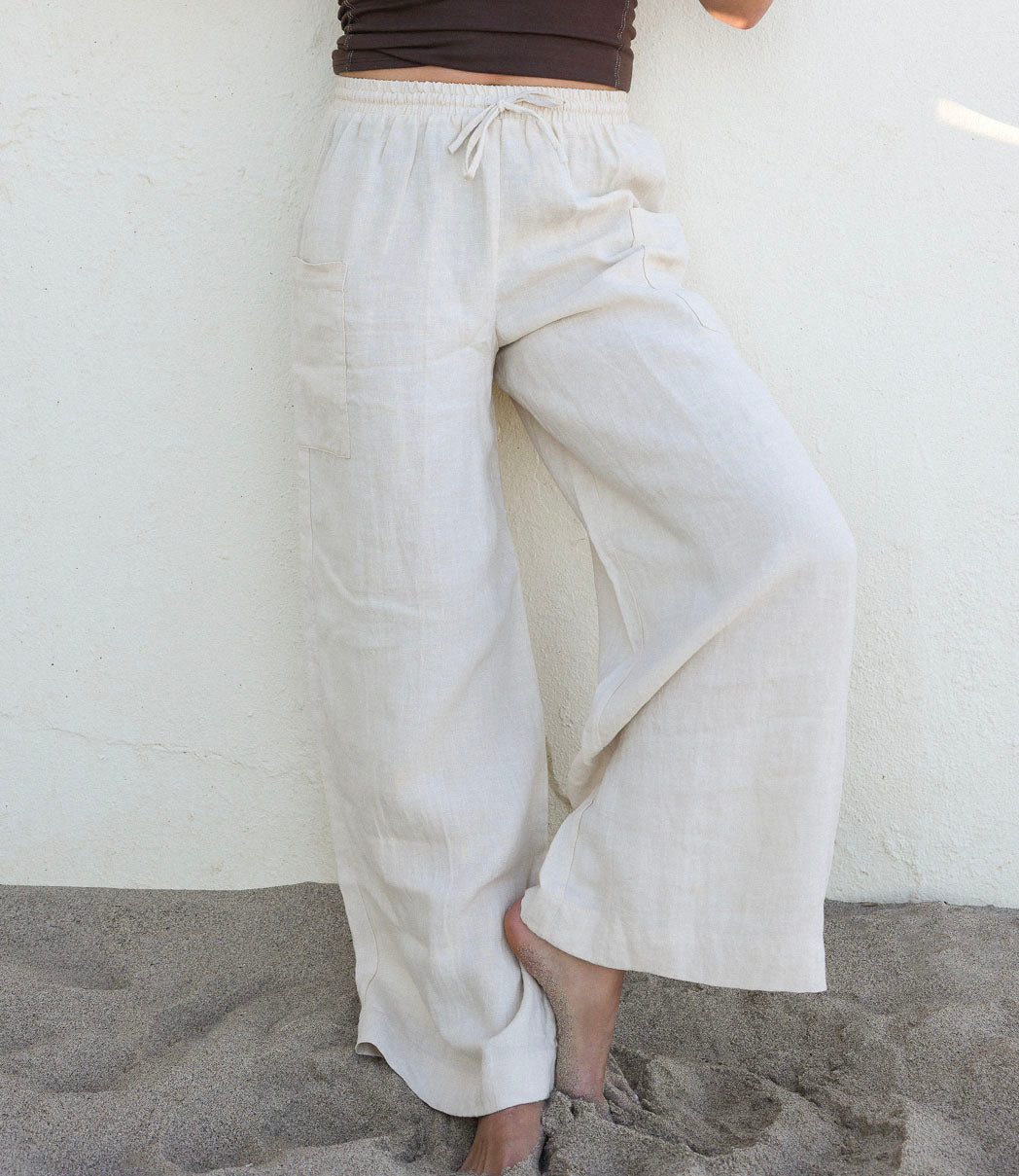 Pantalon en lin | MALENDURE - BLÉ