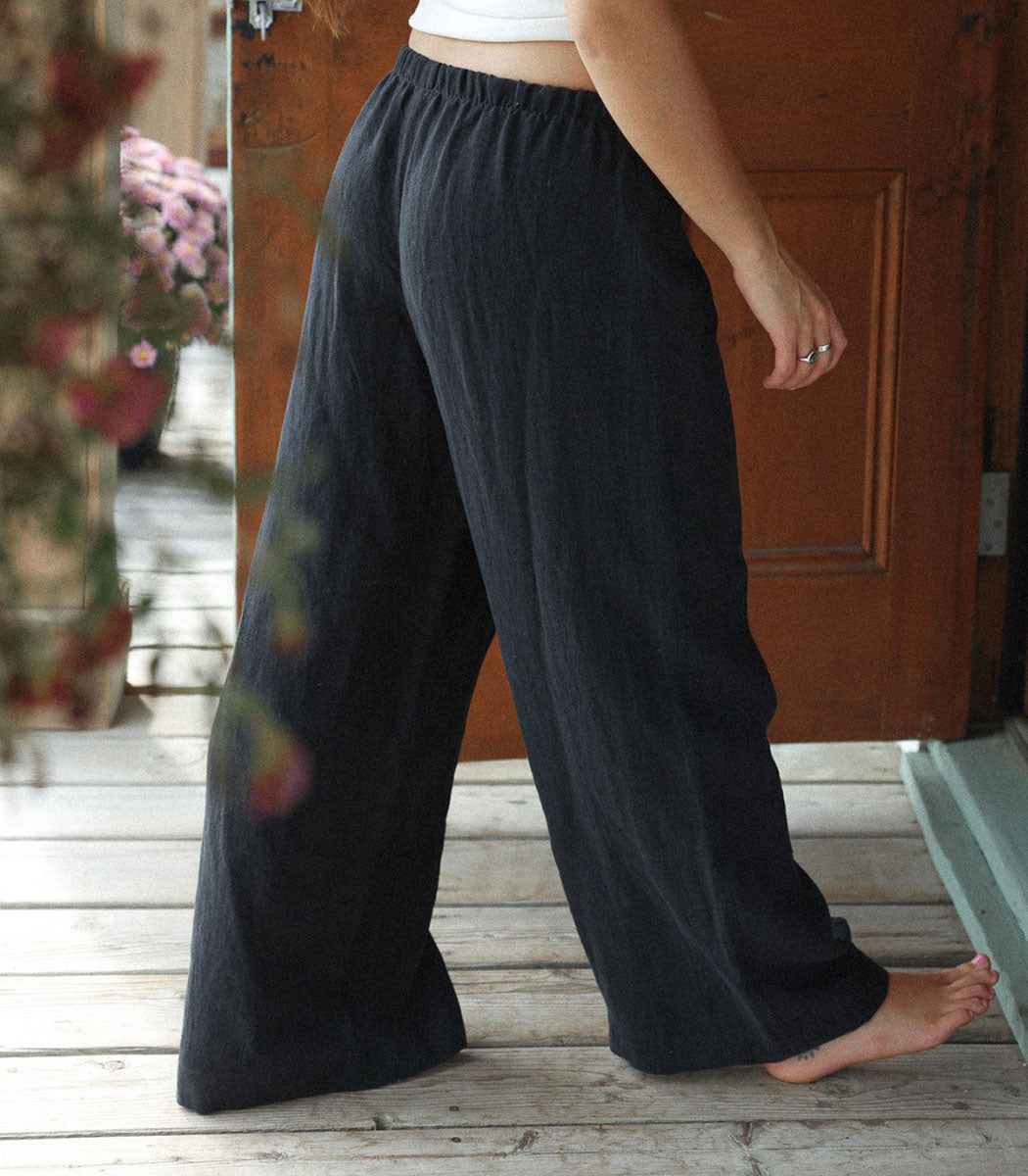 Loose high-waisted pants | WORKING PANTS - ÉCORCE