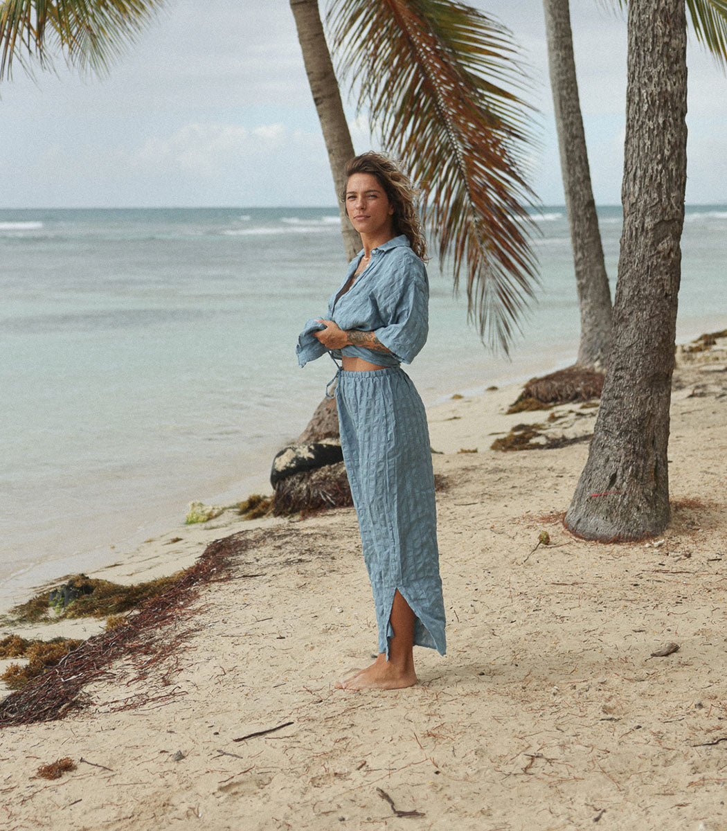 Maxi skirt | TOSCANE - SEAFOAM