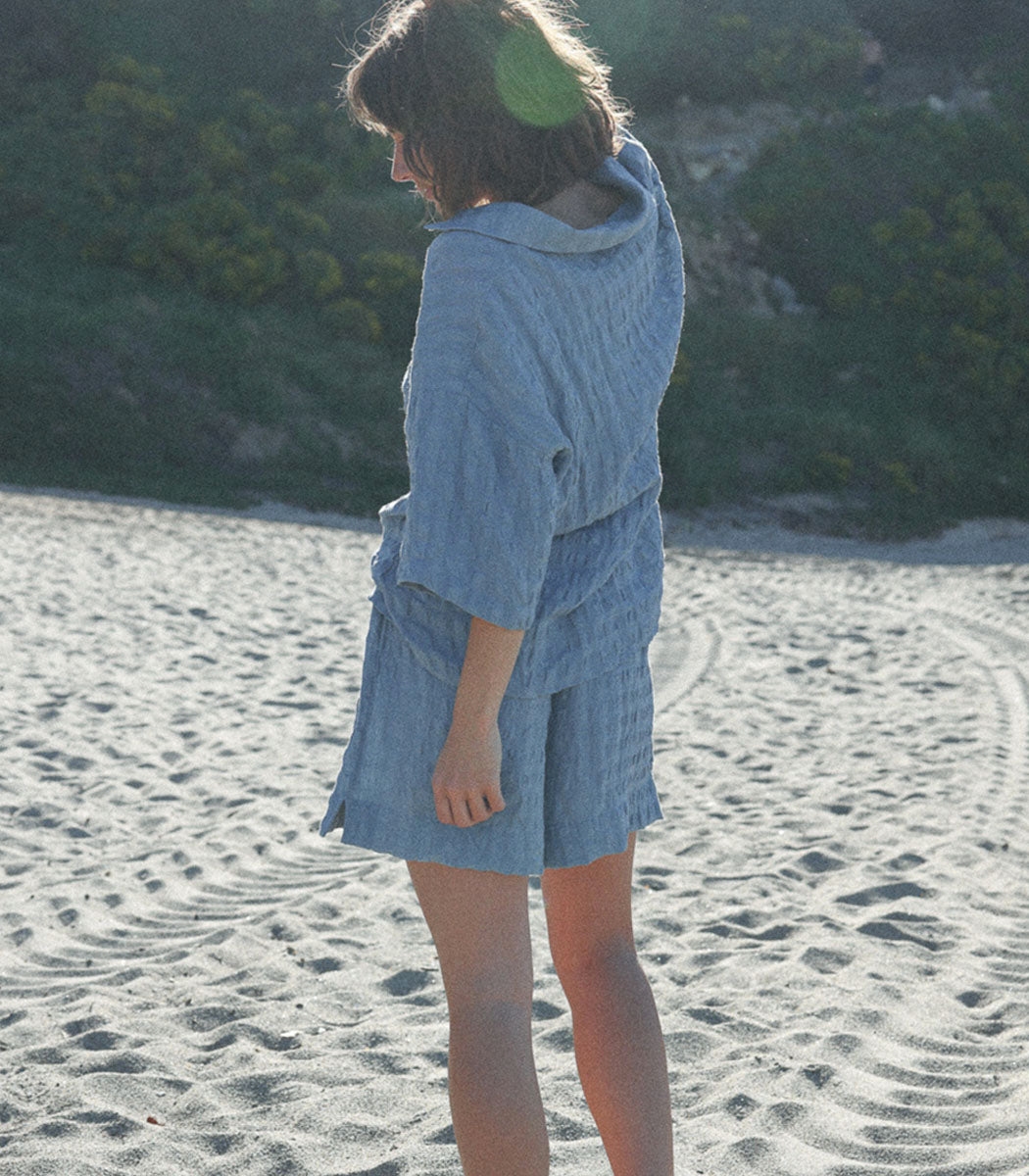 Linen shorts | DÉSIRADE - SEAFOAM