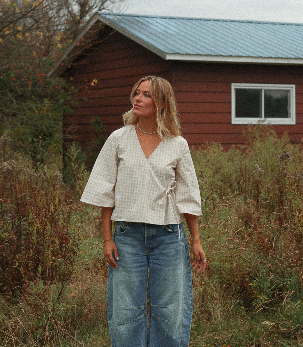 Wrap blouse | HUG - GAUFFRE