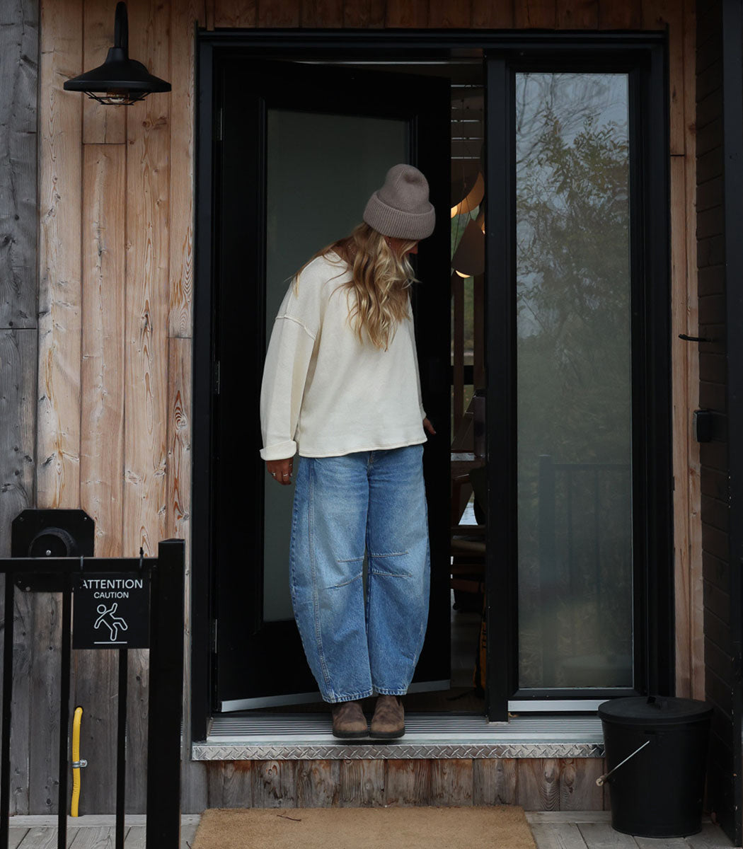 Chandail tricot manches longues | MICHIGAN - OATMILK