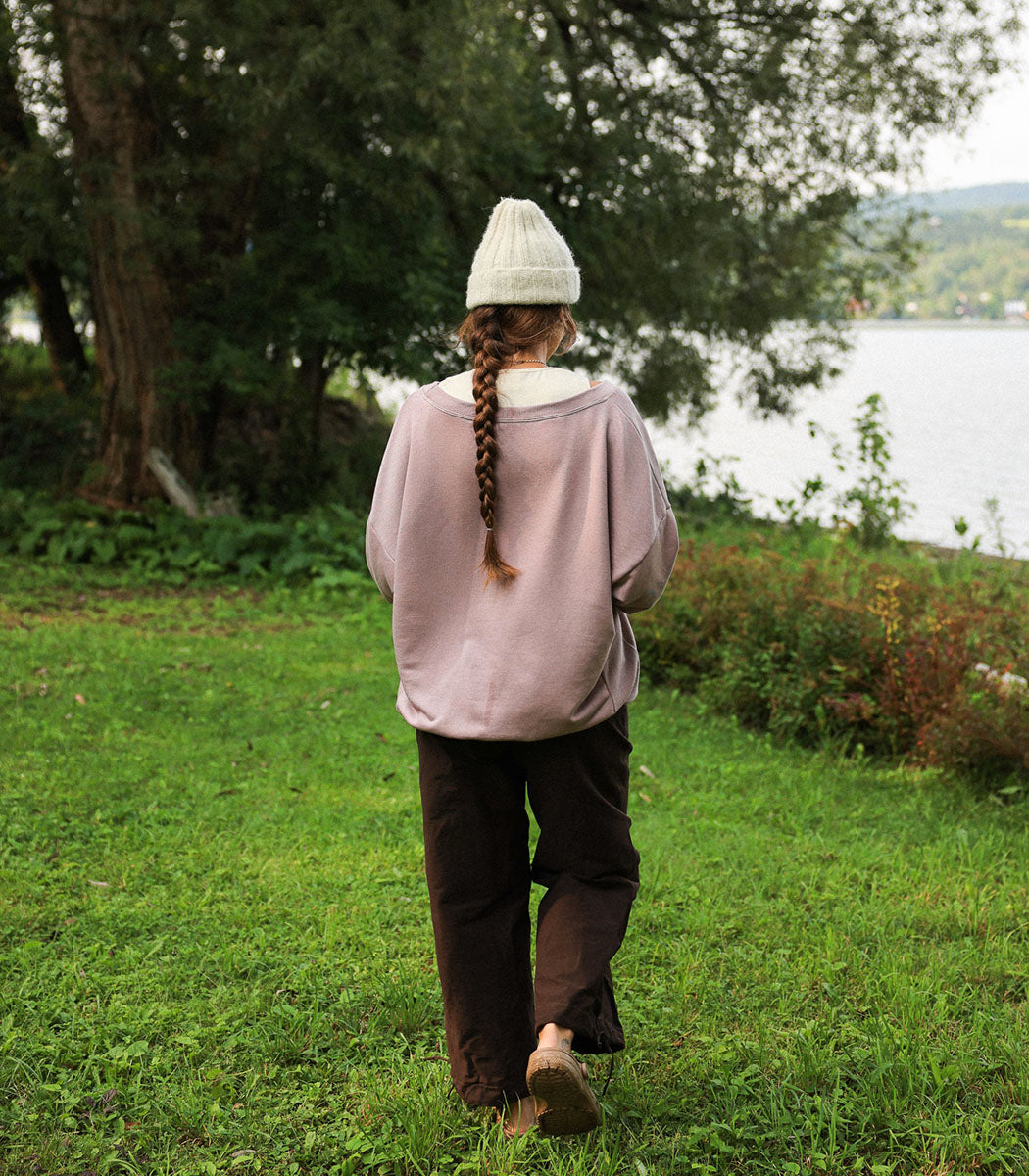 Loose high-waisted pants | WORKING PANTS - ÉCORCE