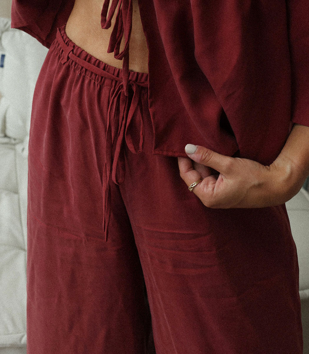 Pantalon ample | MUDDLER - CARMIN