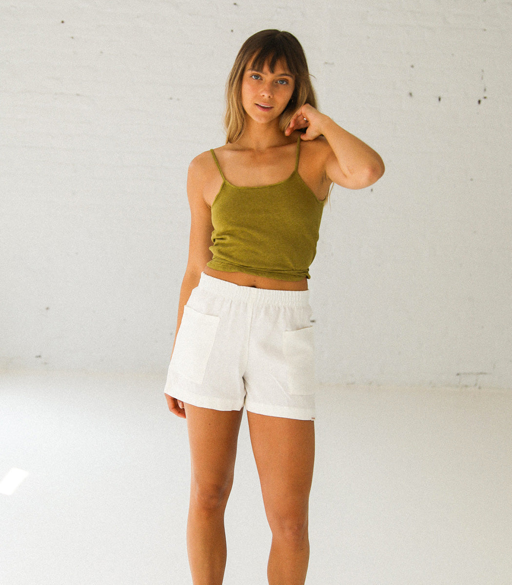 Désirade Shorts - 100% Organic Linen - Eau de Rose