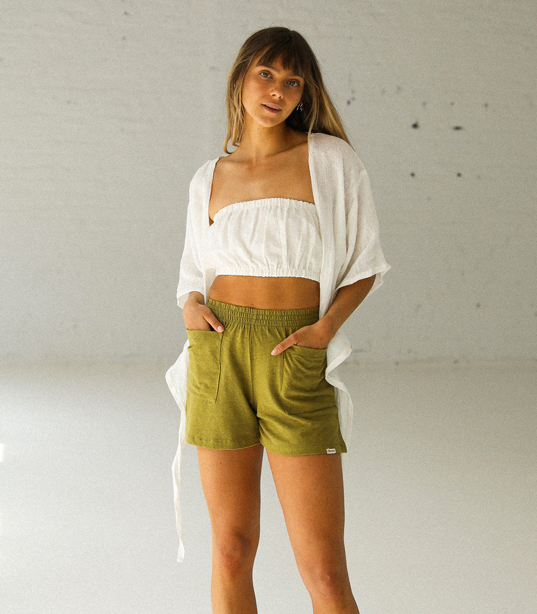 Haut cache-coeur | CABADAS - EAU DE ROSE