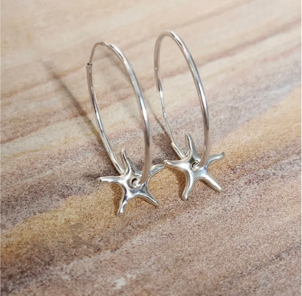 Boucle d’oreille étoile de mer
