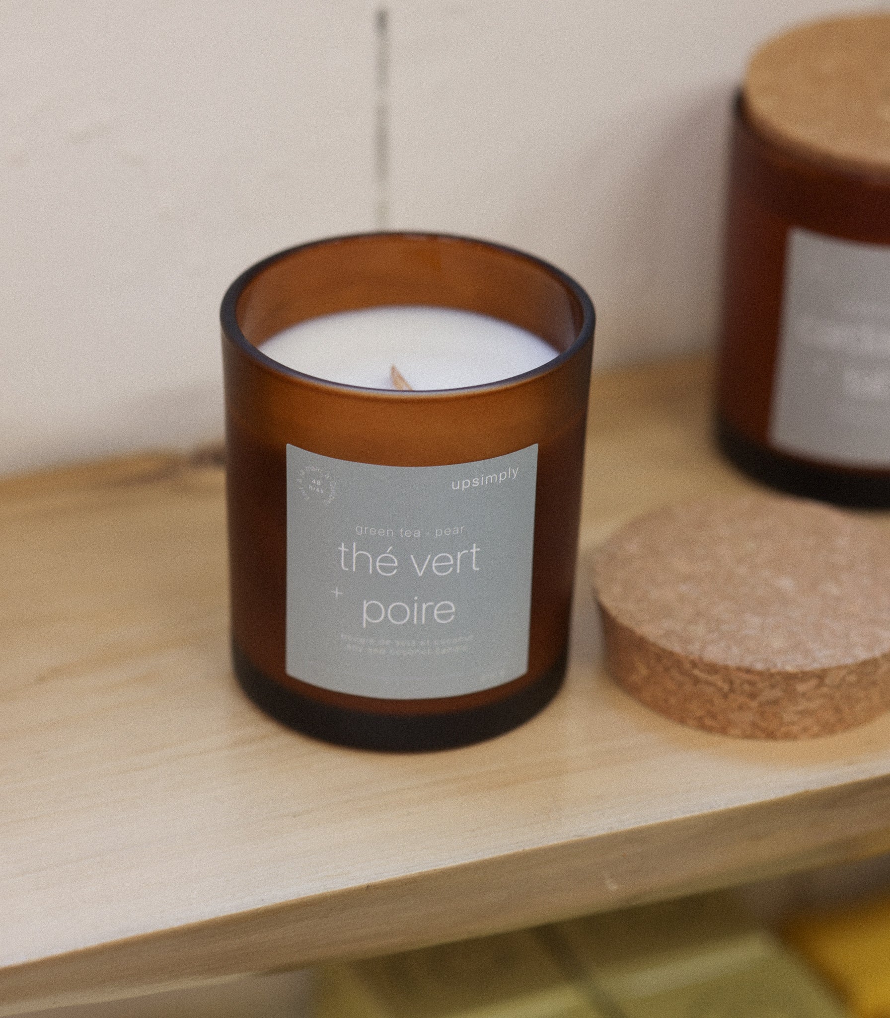 Bougie de soja | Thé vert et poire blanche - UPSIMPLY