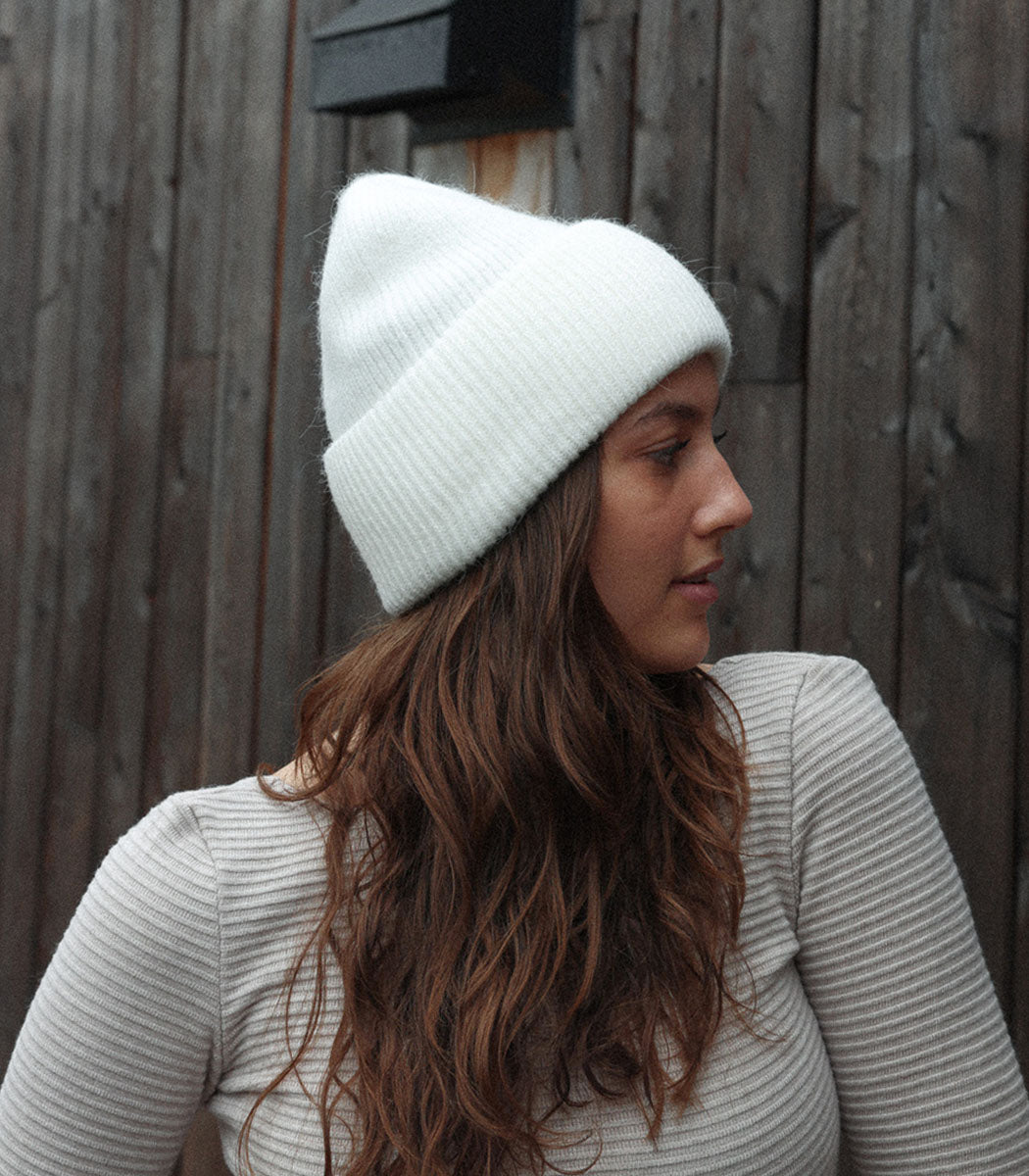 Tuque Laine Angora - White