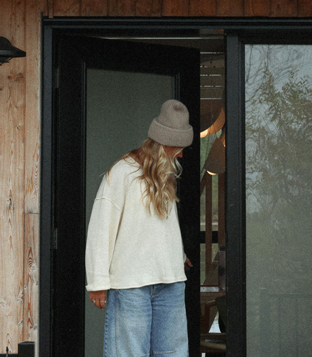 Tuque Laine Angora - Mushroom