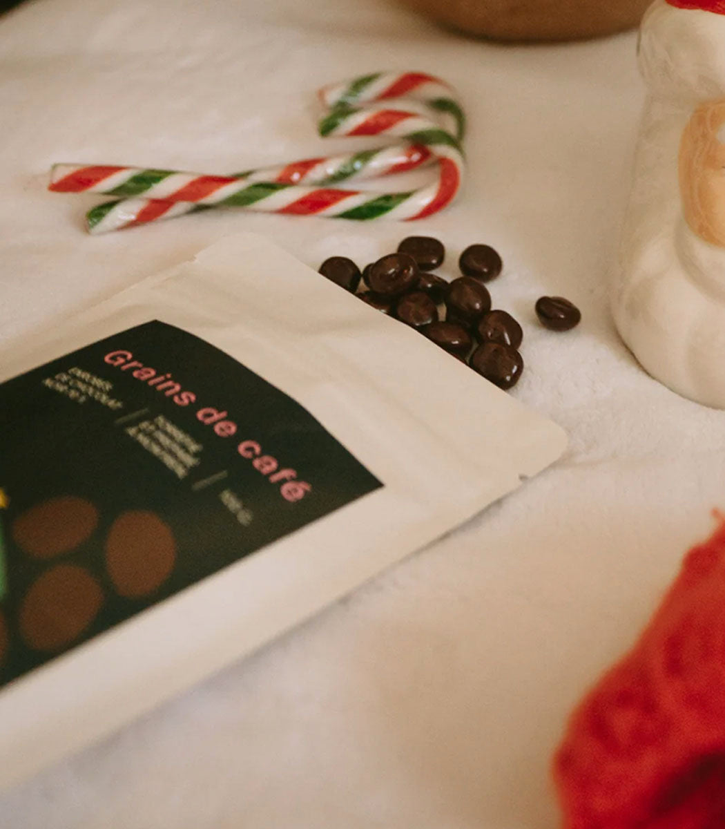 Grains de café au chocolat