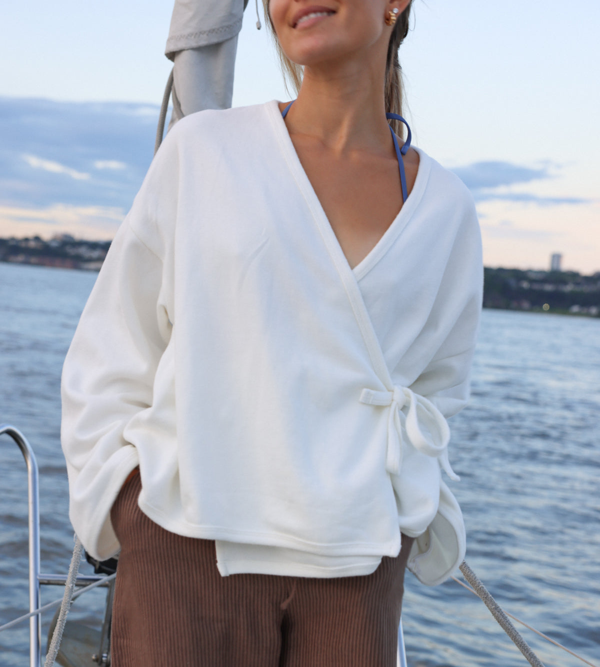 Organic cotton Wrap cardigan | ALBURY - MAGUERITE