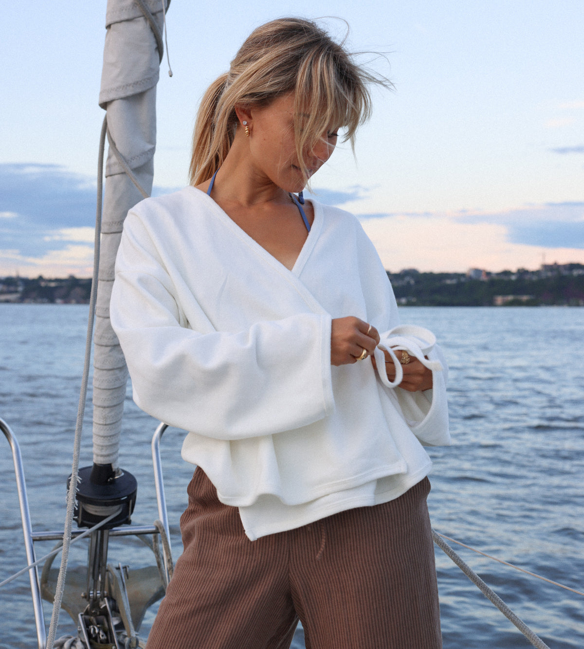 Organic cotton Wrap cardigan | ALBURY - MAGUERITE