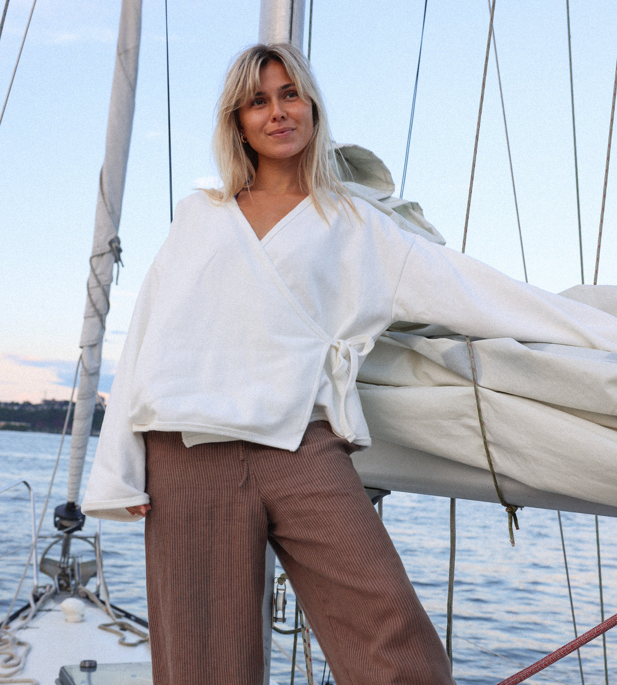 Organic cotton Wrap cardigan | ALBURY - MAGUERITE