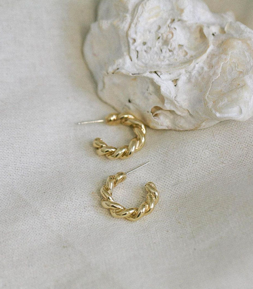 Boucles d'oreilles en Bronze | Corde bateau