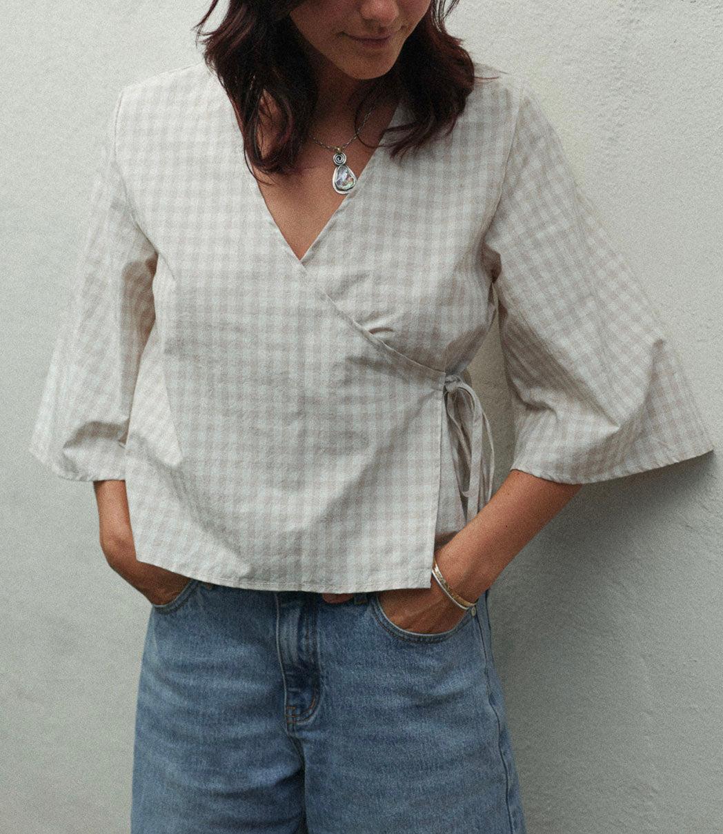 Wrap blouse | HUG - GAUFFRE