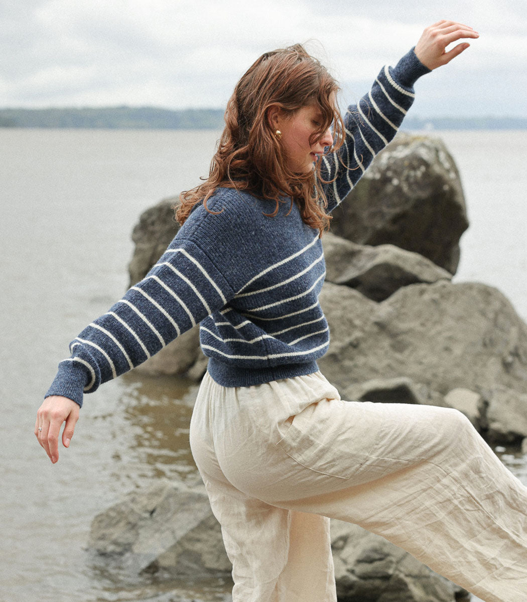 Chandail tricot | BELACARO ft. OTHERSEA - MARIN LIGNÉ