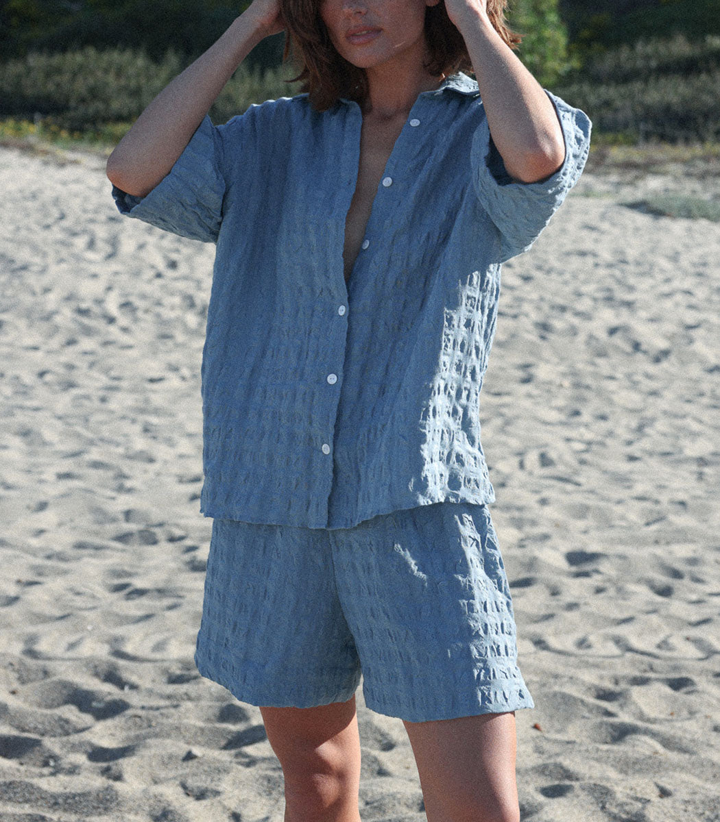 Linen shorts | DÉSIRADE - SEAFOAM