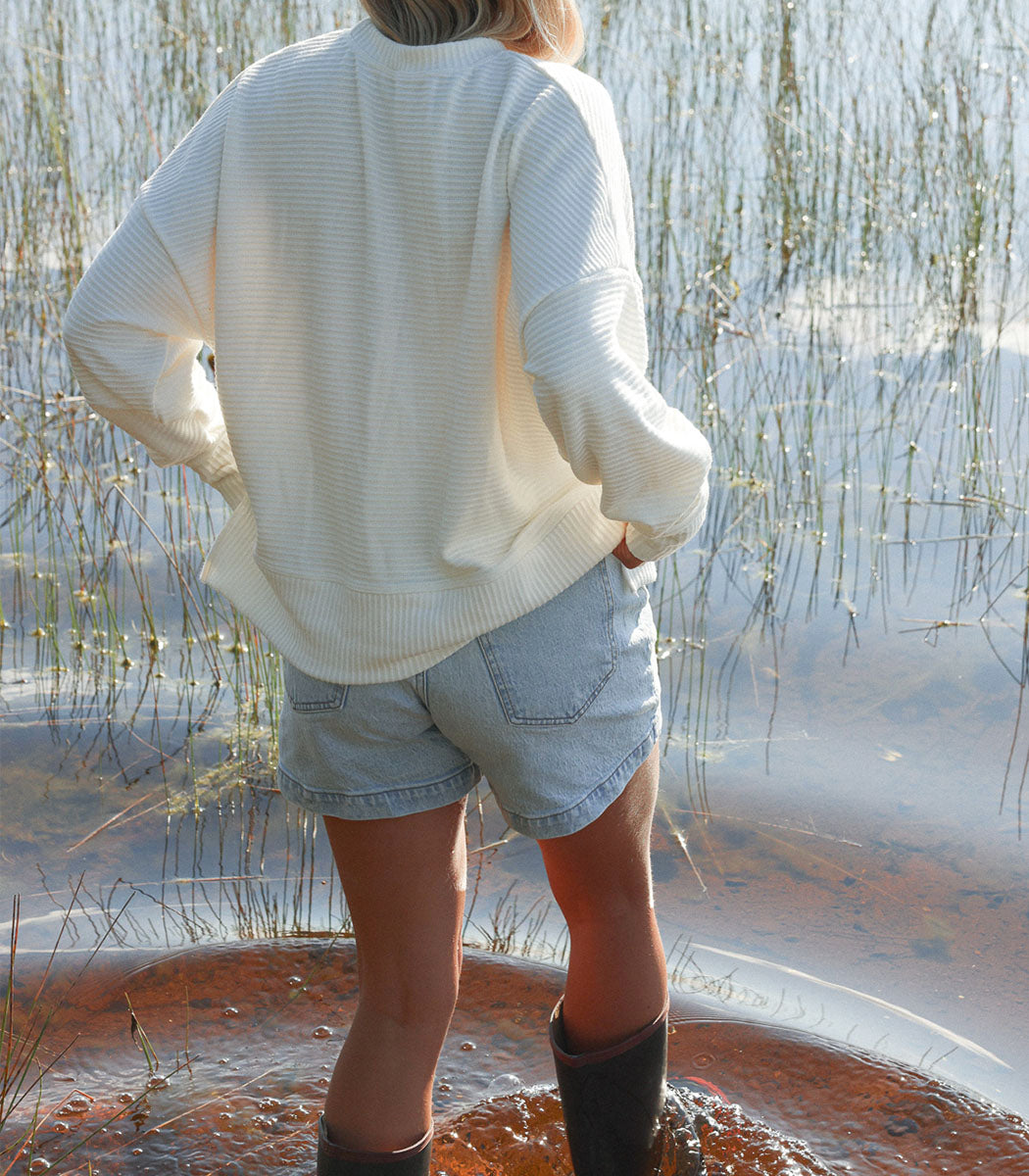 Crewneck tricot oversize | CROISIÈRE - ÉCUME