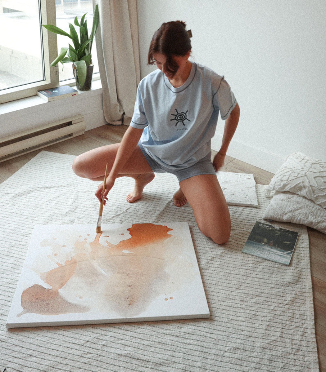 Printed T-shirt | «SOLEIL INFINI» - CIEL/MARIN