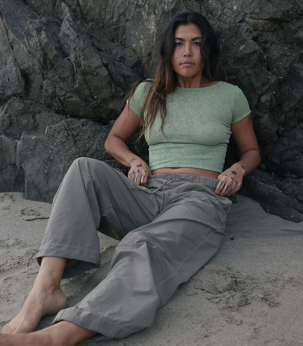 T-shirt mesh crop top | BAYONNE - POMME