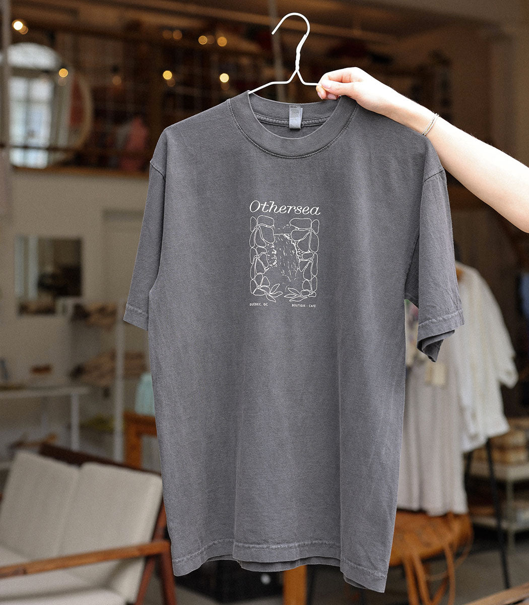 Tshirt imprimé | «QUÉBEC» - BLACK VINTAGE