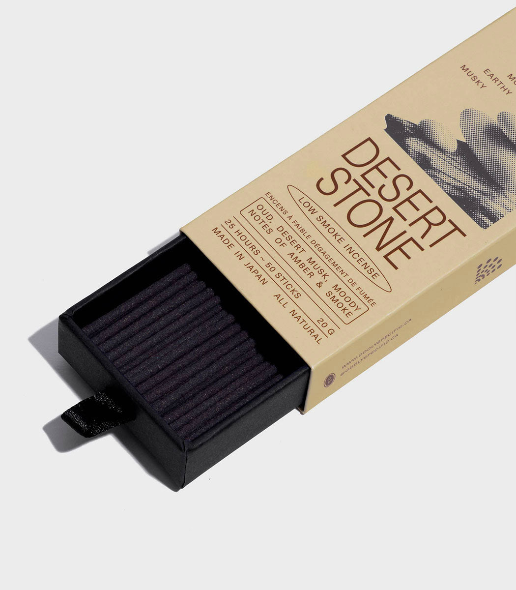 Encens naturel à faible fumée, fabriqué au Japon | Pierre du désert