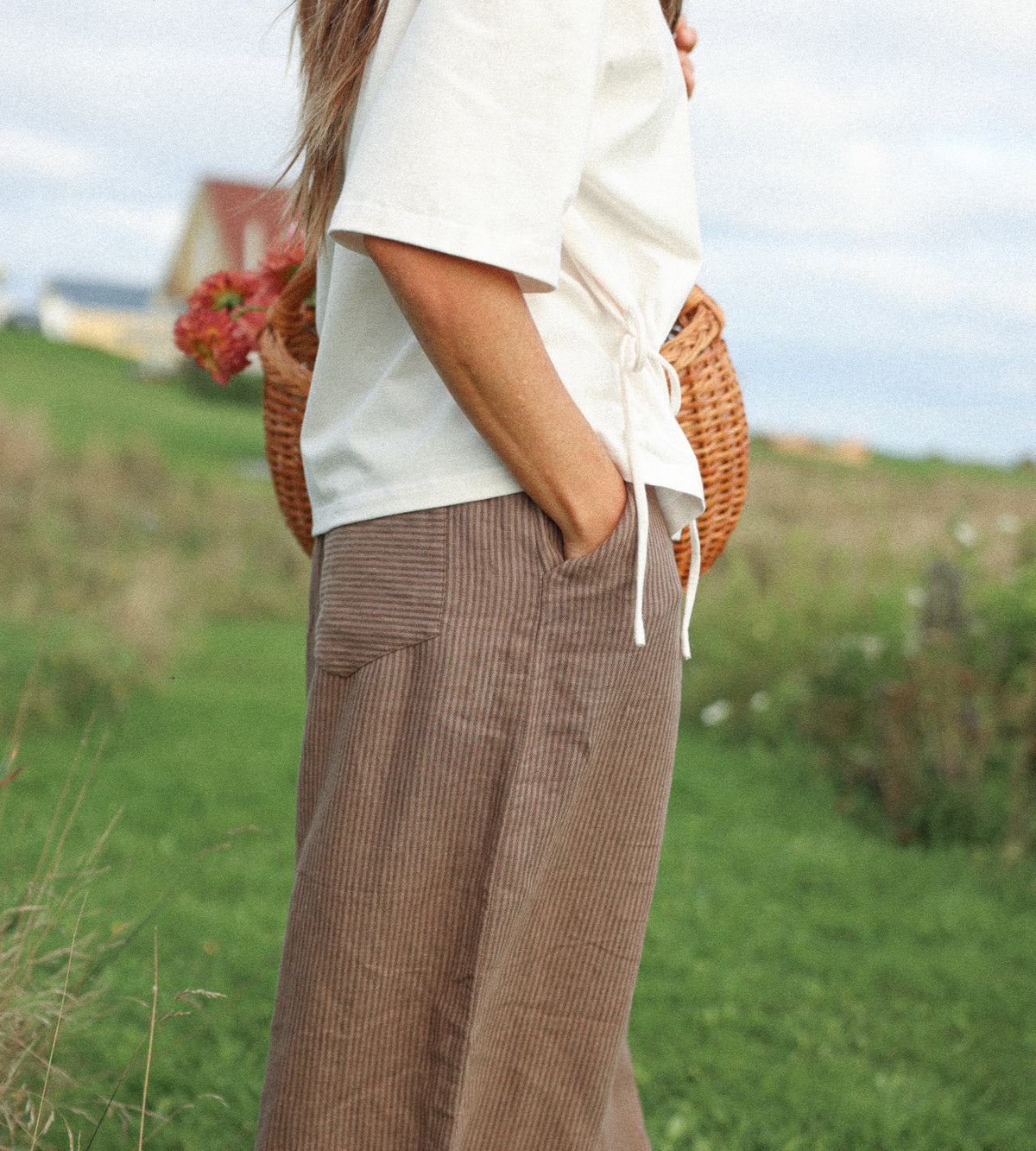 Pantalon en lin et coton  | ANGELI - SAVANE