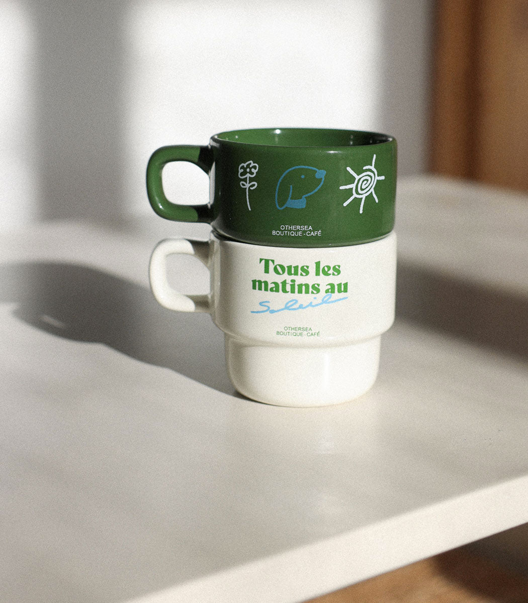 Tasse empilable | «TROIS DES MEILLEURES CHOSES» - VERT