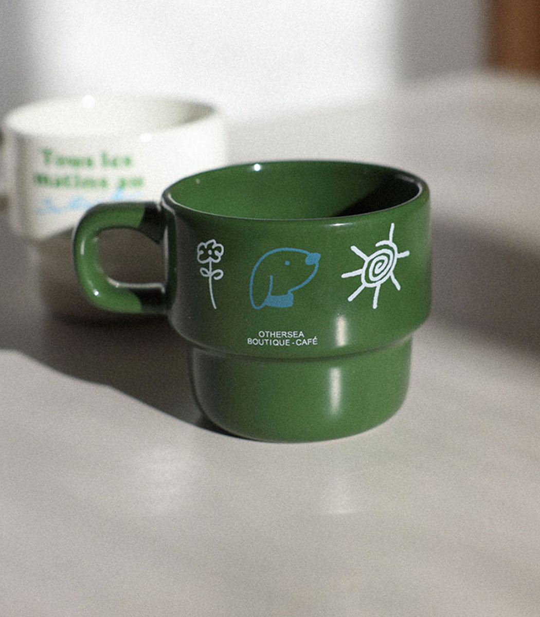 Tasse empilable | «TROIS DES MEILLEURES CHOSES» - VERT