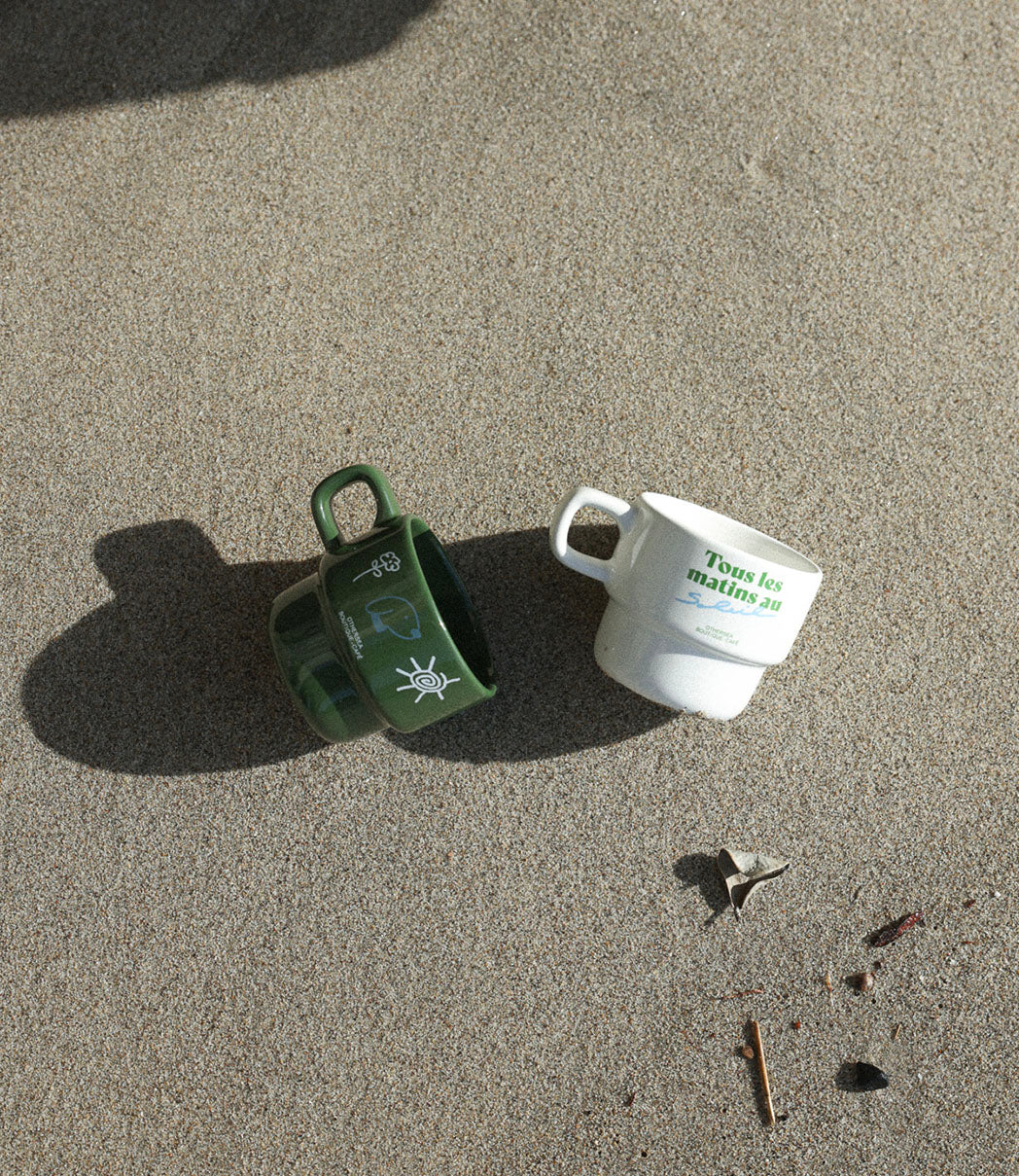 Tasse empilable | «TOUS LES MATINS AU SOLEIL» - WHITE