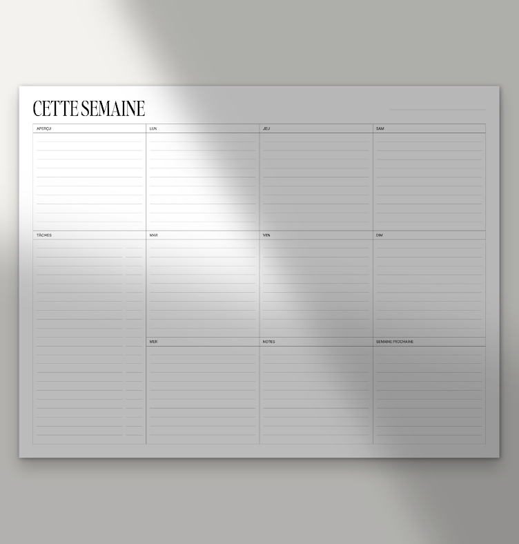 Bloc-notes Calendrier | Rosie Papeterie - "WEEKLY DESKPAD"