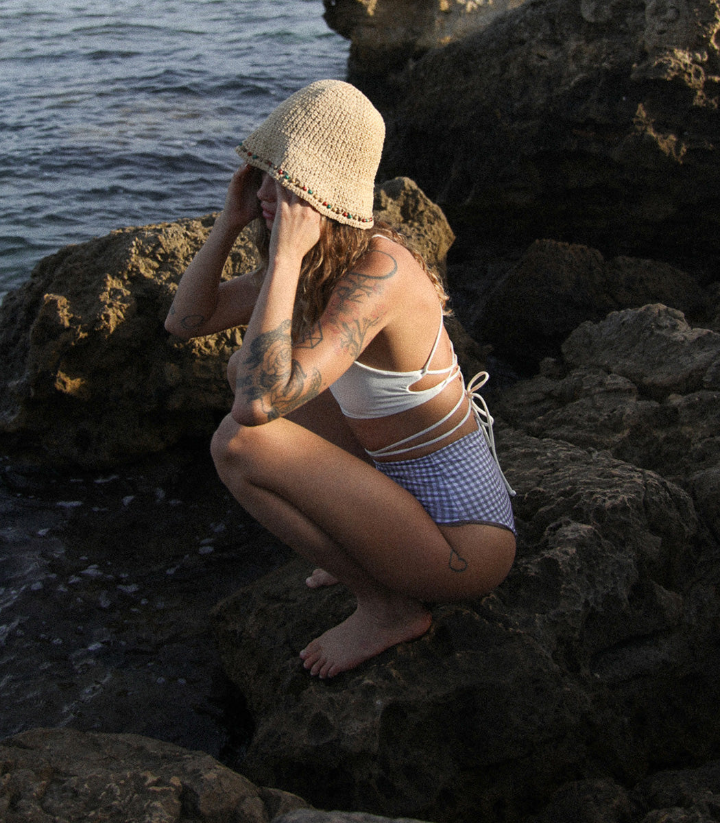 Bas de bikini taille-haute réversible | SUN BREAK (ECO)